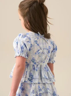 Angel & Rocket Pia Floral Tie Detail Peplum Blouse