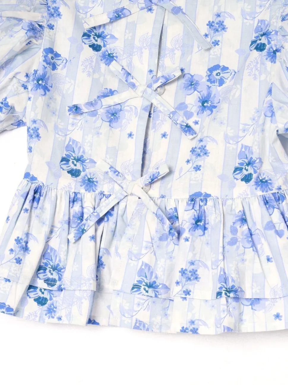 Angel & Rocket Pia Floral Tie Detail Peplum Blouse