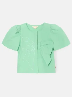 Angel & Rocket Roxie Bow Embellished Woven Blouse