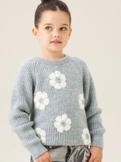 Angel & Rocket Rumi Embellished Flower Jumper