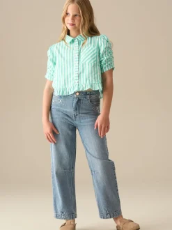 Angel & Rocket Sammie Stripe Ruffle Hem Shirt