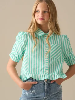 Angel & Rocket Sammie Stripe Ruffle Hem Shirt