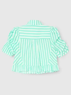 Angel & Rocket Sammie Stripe Ruffle Hem Shirt