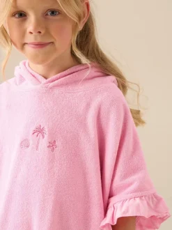 Angel & Rocket Shelley Embroidered Towelling Poncho