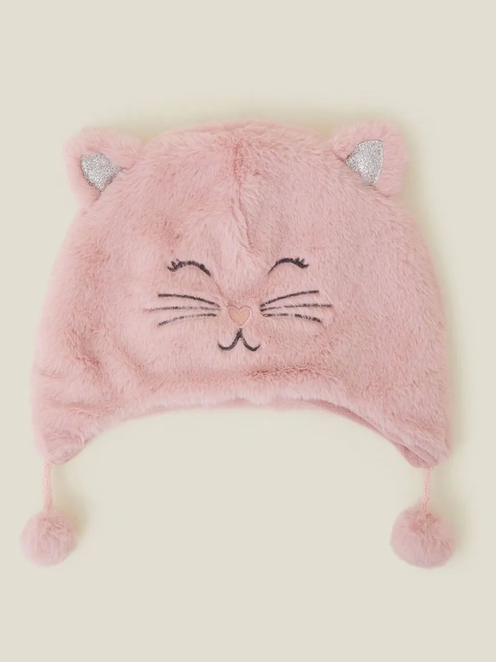Angels By Accessorize - Chullo muts voor meisjes - Pluizige winterse kattenmuts van imitatiebont