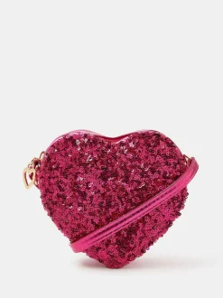 Angels By Accessorize Girls Sequin Heart Bag
