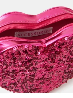 Angels By Accessorize Girls Sequin Heart Bag