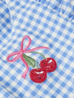 Angels By Accessorize Girls Embellished Cherry Gingham Swimsuit