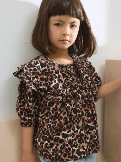 Animal - 100% katoenen blouse met printkraag (3-16jr)
