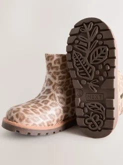 Animal Shimmer - Chelsea enkellaarsjes met rits en kwastjes