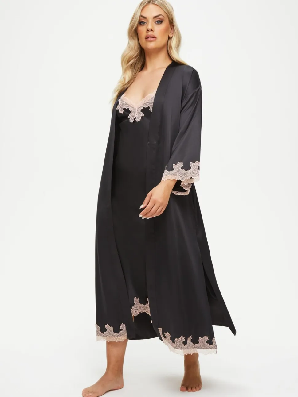 Ann Summers Sorella lange satijnen badjas
