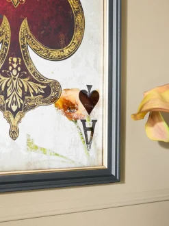Antiqued Cards Suit Mirror Wall Art