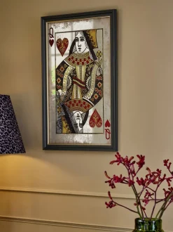 Antiqued Cards Suit Mirror Wall Art