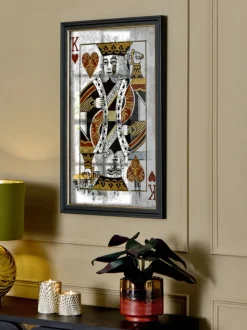 Antiqued Cards Suit Mirror Wall Art