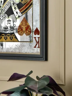 Antiqued Cards Suit Mirror Wall Art