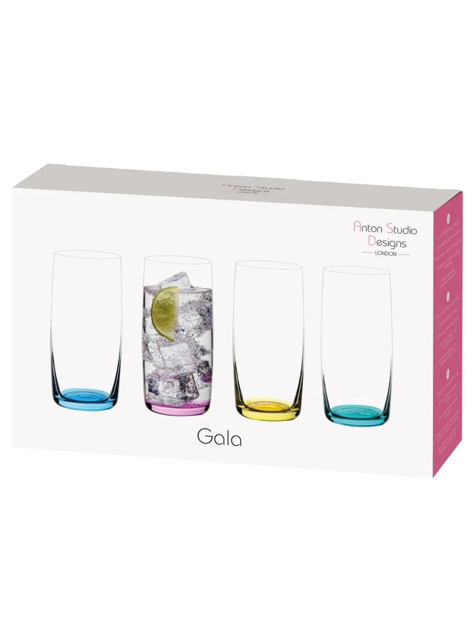 Anton Studio Designs - Set van 4 Gala Hiball hoog drinkglazen