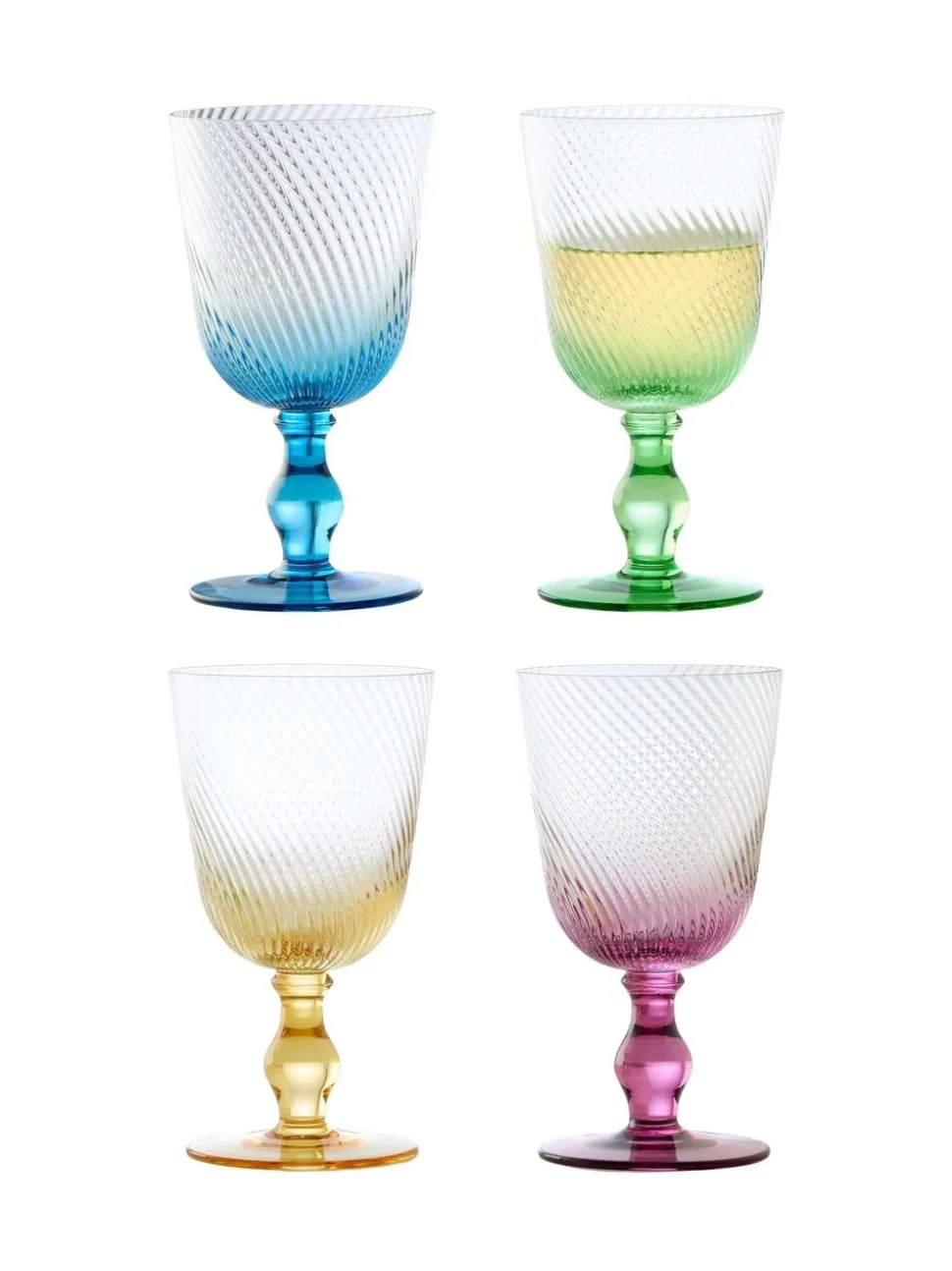 Anton Studio Designs - Set van 4 Swirl wijnglazen