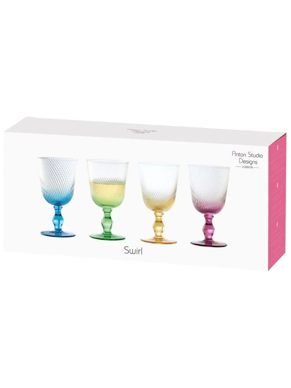 Anton Studio Designs - Set van 4 Swirl wijnglazen