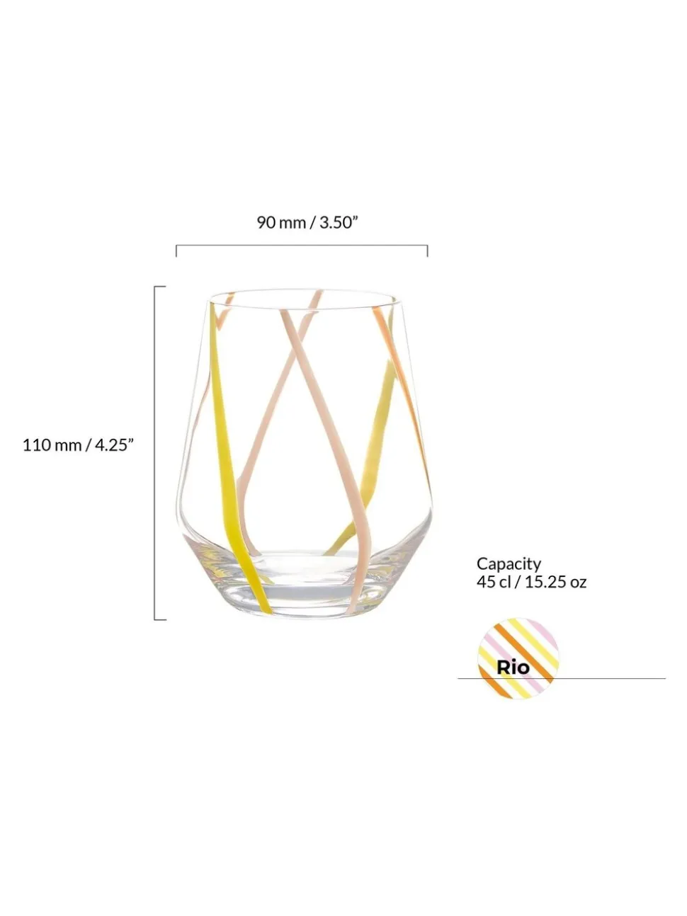 Anton Studio Designs Set of 2 Rio DOF Tumblers Azure