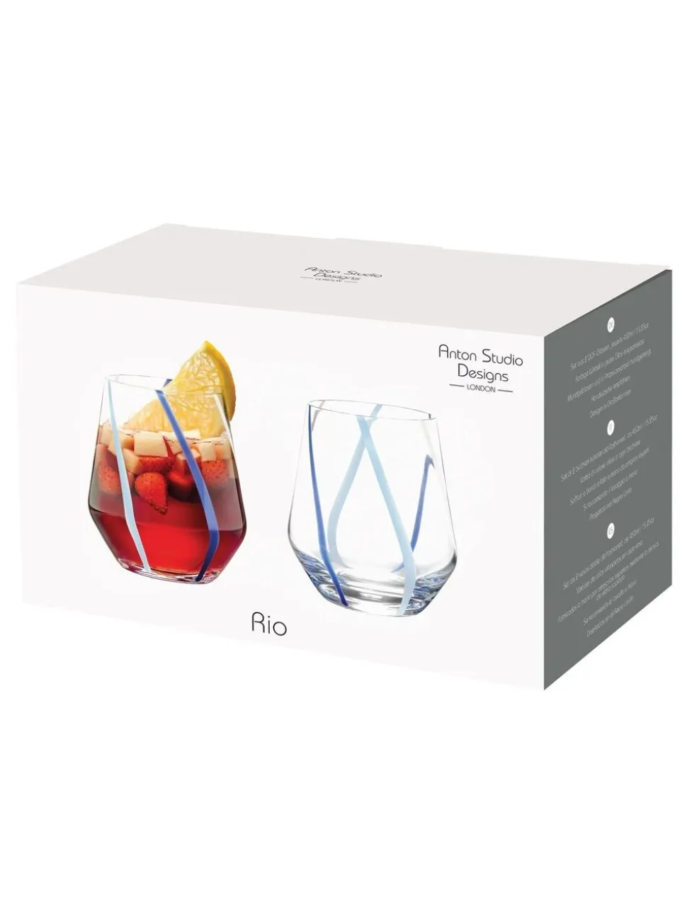 Anton Studio Designs Set of 2 Rio DOF Tumblers Azure