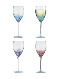 Anton Studio Designs set van 4 gespikkelde wijnglazen