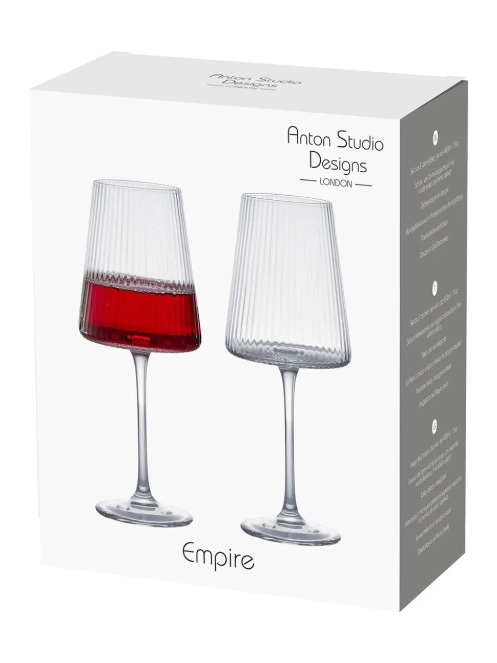 Anton Studio Designs set van 2 Empire wijnglazen