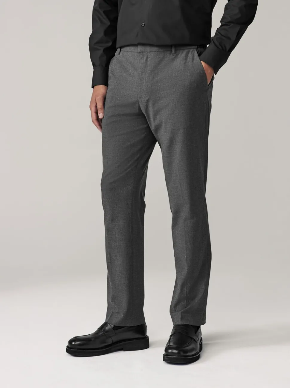 Antraciet - Aansluitend - Elasticated Waist Motionflex Stretch Smart Trousers