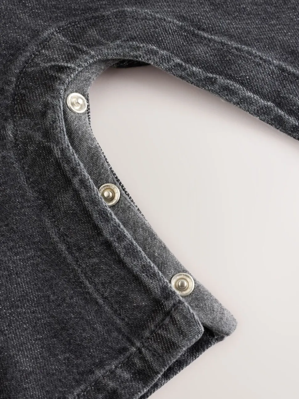 Antraciet - Babyset van denim bretelbroeken en bodysuit (0 mnd - 2 jr)