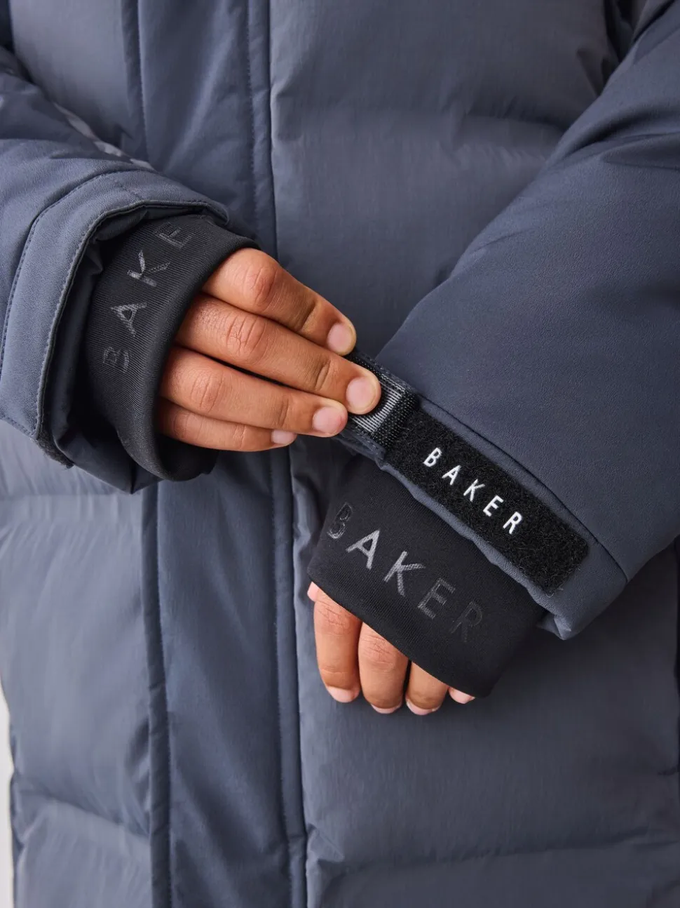 Antraciet - Baker By Ted Baker regenbestendige gewateerde lange jas