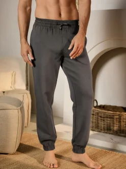Antraciet - Brushback Heavyweight Open Joggers