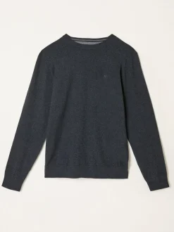 Antraciet - FatFace Crew Neck Knitted Jumper