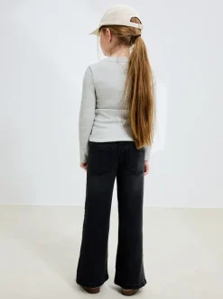 Antraciet - Flare jeans (3-16 jr)