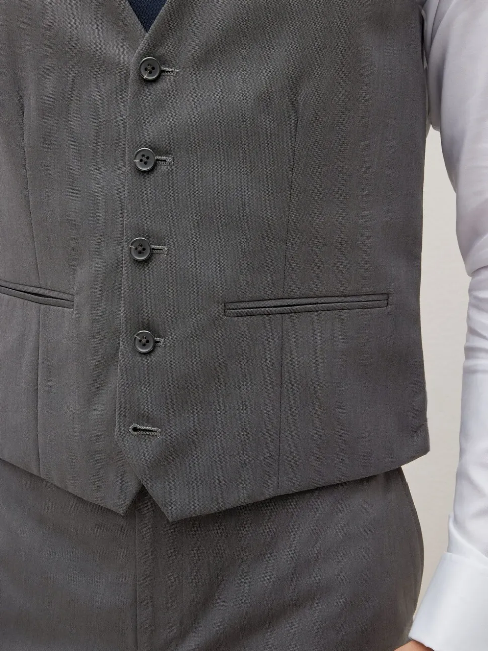 Antraciet - Gilet met regular fit