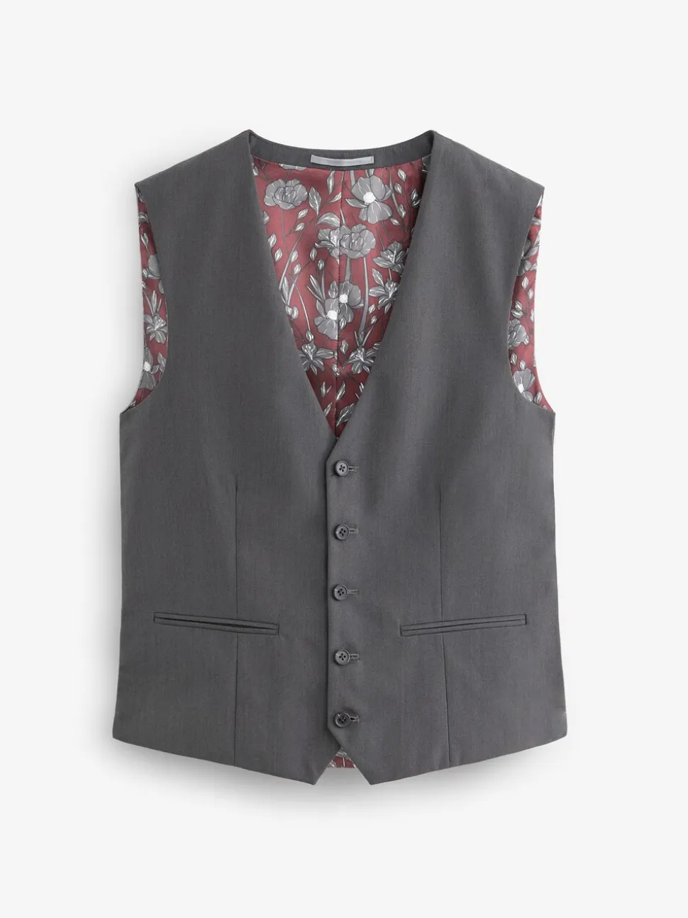 Antraciet - Gilet met regular fit