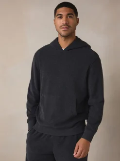 Antraciet - Hooded Towelling Pyjamas Set