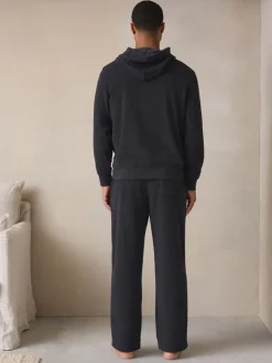 Antraciet - Hooded Towelling Pyjamas Set