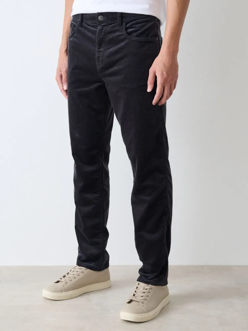 Antraciet - Motionflex Corduroy Stretch Trousers