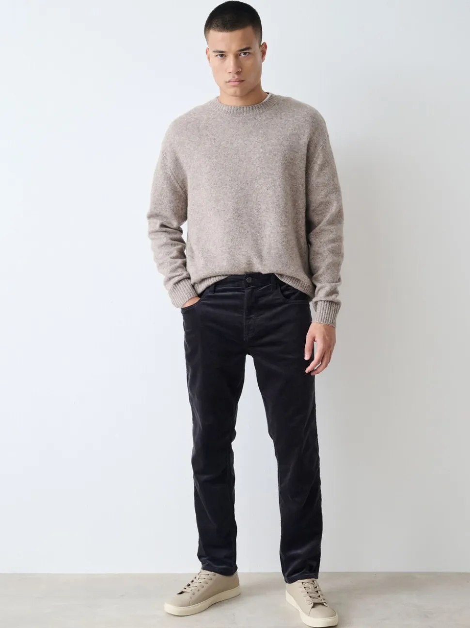 Antraciet - Motionflex Corduroy Stretch Trousers