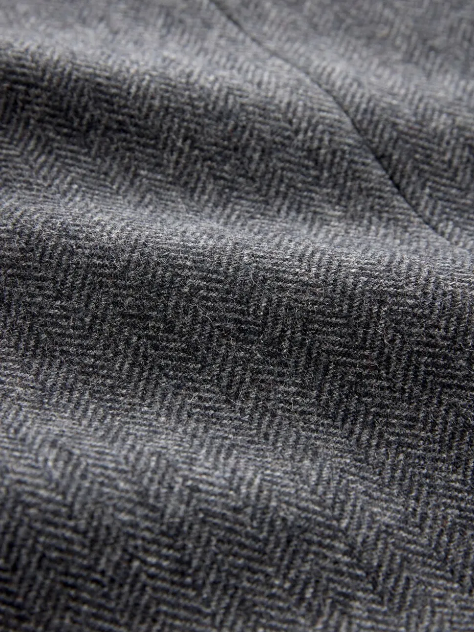 Antraciet - Normale Pasvorm - Blazer met visgraatmotief en hoog wolgehalte