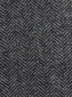 Antraciet - Normale Pasvorm - Blazer met visgraatmotief en hoog wolgehalte