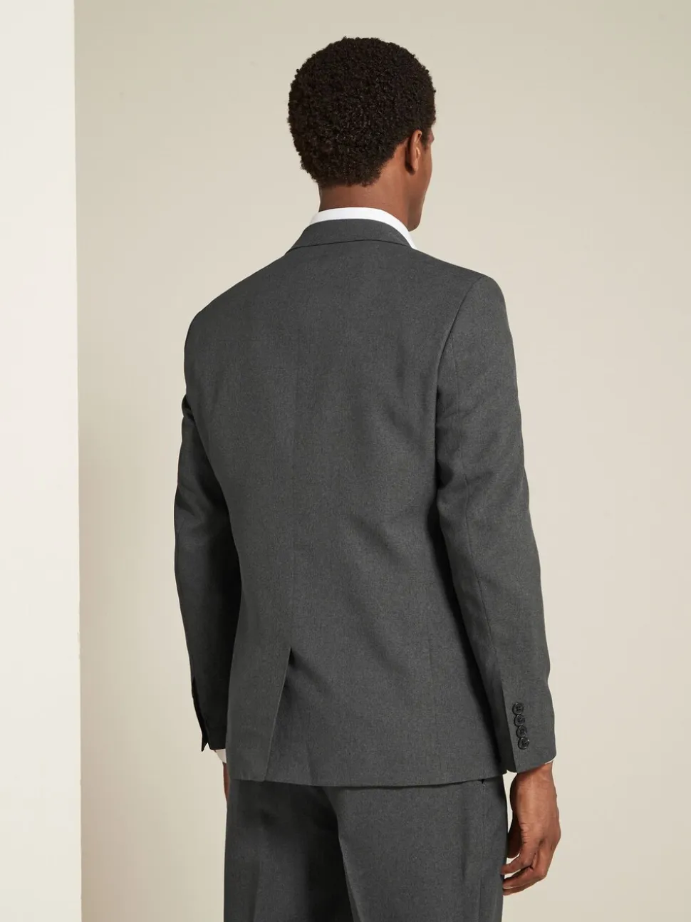 Antraciet - Normale Pasvorm - Must-have kostuum: colbert