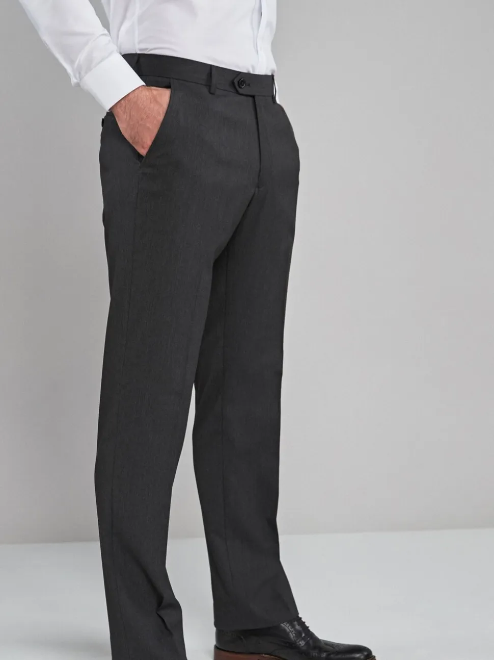Antraciet - Normale Pasvorm - Chique stretchy broek