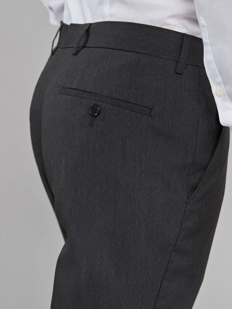 Antraciet - Normale Pasvorm - Chique stretchy broek