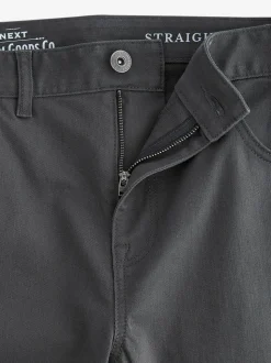 Antraciet - Rechte, klassieke jeans met stretch