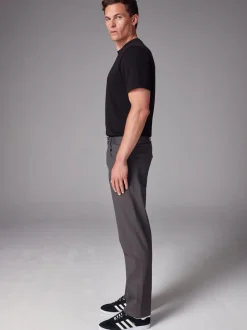 Antraciet - Rechte, klassieke jeans met stretch