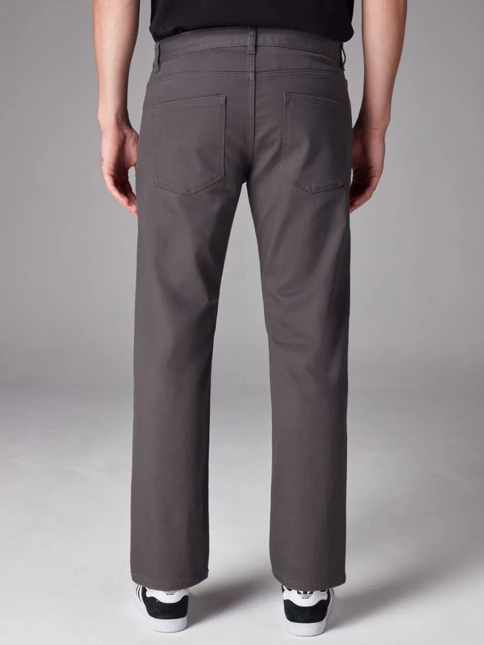 Antraciet - Rechte, klassieke jeans met stretch