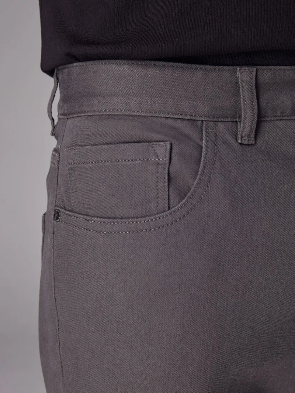 Antraciet - Rechte, klassieke jeans met stretch