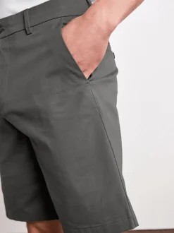 Antraciet - Relaxed fit - Chinoshort met stretch