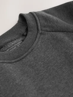 Antraciet - Schoolsweater met ronde hals (3-17jr)