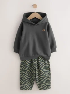 Antraciet - Set met hoodie en joggingbroek (3 mnd - 7 jr)